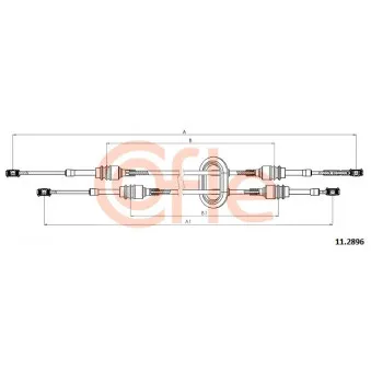 Tirette à câble, boîte de vitesse manuelle COFLE 92.11.2896