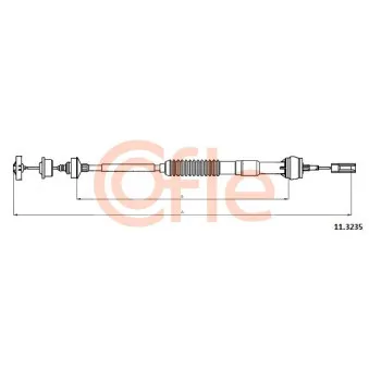 Tirette à câble, commande d'embrayage COFLE 92.11.3235