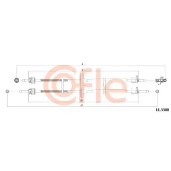 Tirette à câble, boîte de vitesse manuelle COFLE 92.11.3300