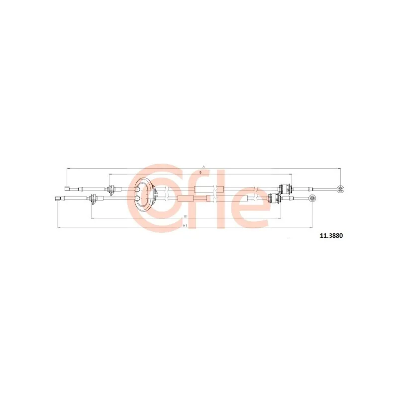 Tirette à câble, boîte de vitesse manuelle COFLE 92.11.3880