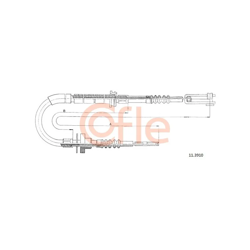 Tirette à câble, commande d'embrayage COFLE 92.11.3910