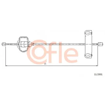 Tirette à câble, frein de stationnement COFLE 92.11.5501