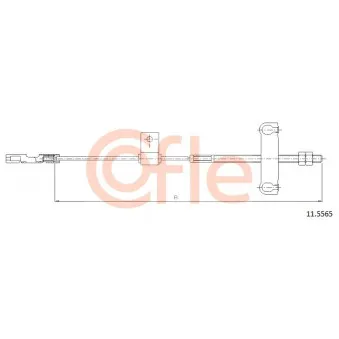 Tirette à câble, frein de stationnement COFLE 92.11.5565