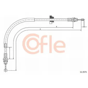Tirette à câble, frein de stationnement COFLE 92.11.5571