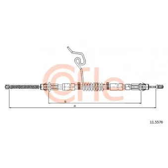 Tirette à câble, frein de stationnement COFLE 92.11.5576