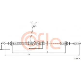 Tirette à câble, frein de stationnement COFLE 92.11.5675