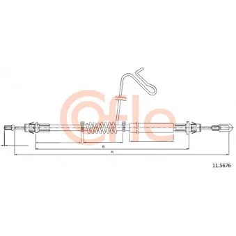 Tirette à câble, frein de stationnement COFLE 92.11.5676