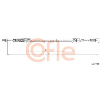 Tirette à câble, frein de stationnement COFLE 92.11.5768