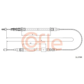Tirette à câble, frein de stationnement COFLE