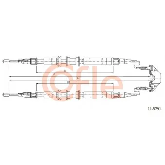 Tirette à câble, frein de stationnement COFLE