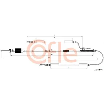 Tirette à câble, frein de stationnement COFLE