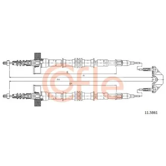 Tirette à câble, frein de stationnement COFLE