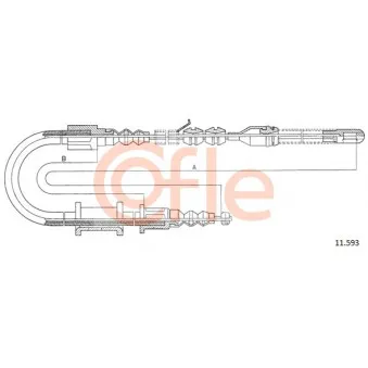 Tirette à câble, frein de stationnement COFLE