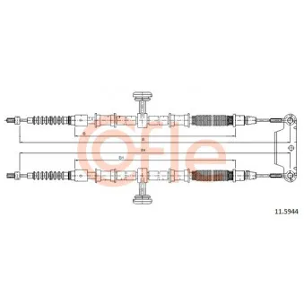 Tirette à câble, frein de stationnement COFLE