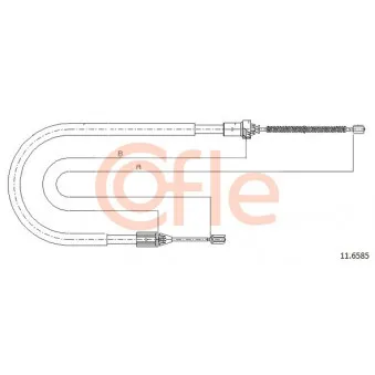Tirette à câble, frein de stationnement COFLE 92.11.6585