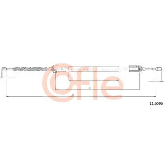 Tirette à câble, frein de stationnement COFLE 92.11.6596