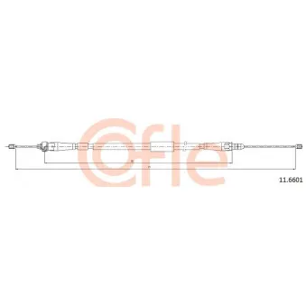 Tirette à câble, frein de stationnement COFLE 92.11.6601