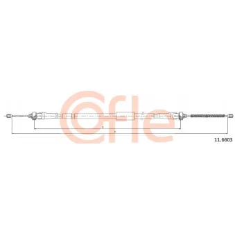 Tirette à câble, frein de stationnement COFLE 92.11.6603