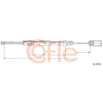 Tirette à câble, frein de stationnement COFLE 92.11.6762
