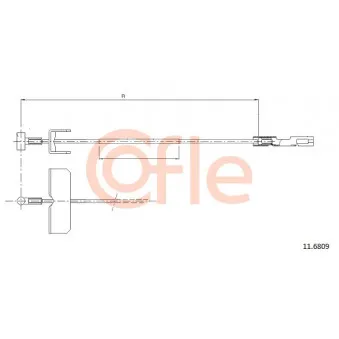 Tirette à câble, frein de stationnement COFLE 92.11.6809