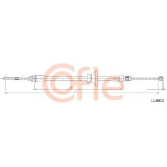 Tirette à câble, frein de stationnement COFLE 92.11.6813