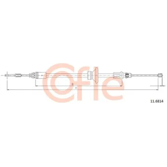 Tirette à câble, frein de stationnement COFLE 92.11.6814