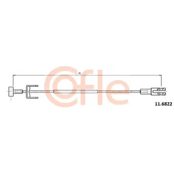 Tirette à câble, frein de stationnement COFLE 92.11.6822