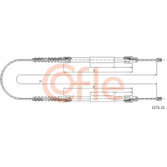 Tirette à câble, frein de stationnement COFLE 92.1171.11