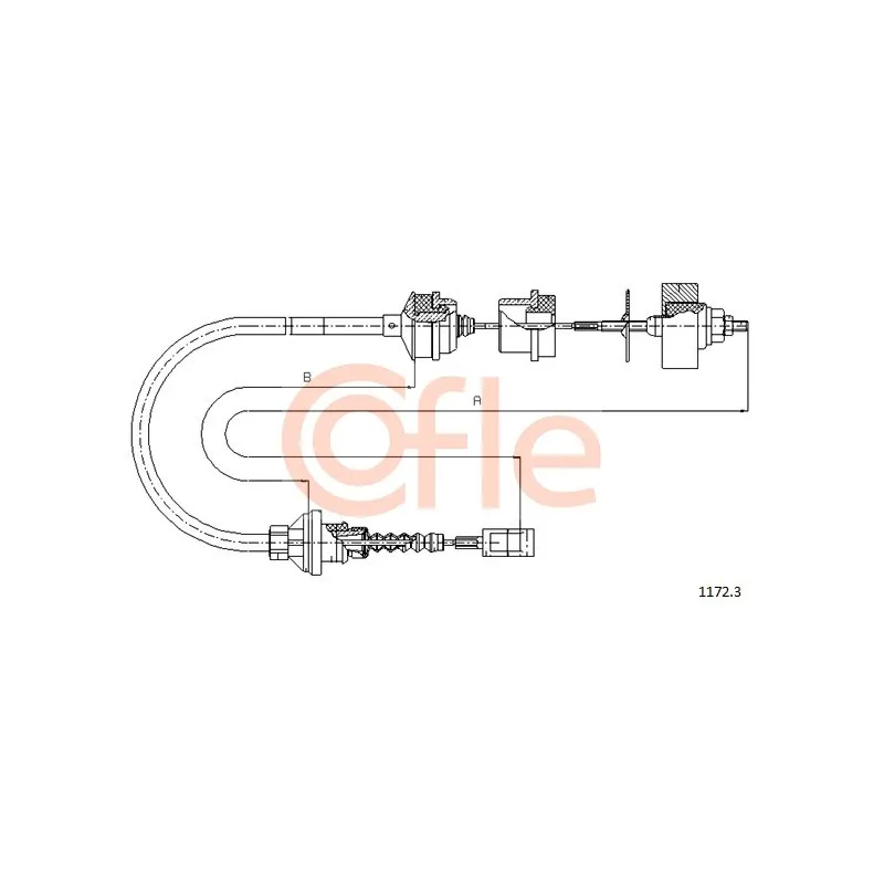 Tirette à câble, commande d'embrayage COFLE 92.1172.3