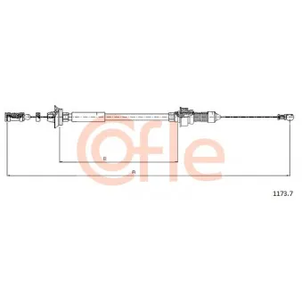 Câble d'accélération COFLE 92.1173.7