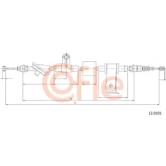 Tirette à câble, frein de stationnement COFLE 92.12.0101