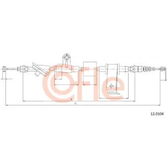 Tirette à câble, frein de stationnement COFLE 92.12.0104