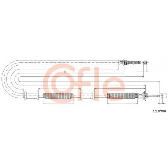 Tirette à câble, frein de stationnement COFLE 92.12.0709
