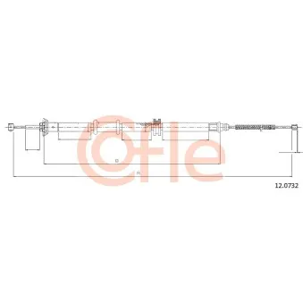 Tirette à câble, frein de stationnement COFLE 92.12.0732