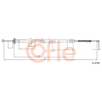Tirette à câble, frein de stationnement COFLE 92.12.0765