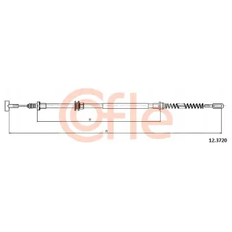Tirette à câble, frein de stationnement COFLE 92.12.3720