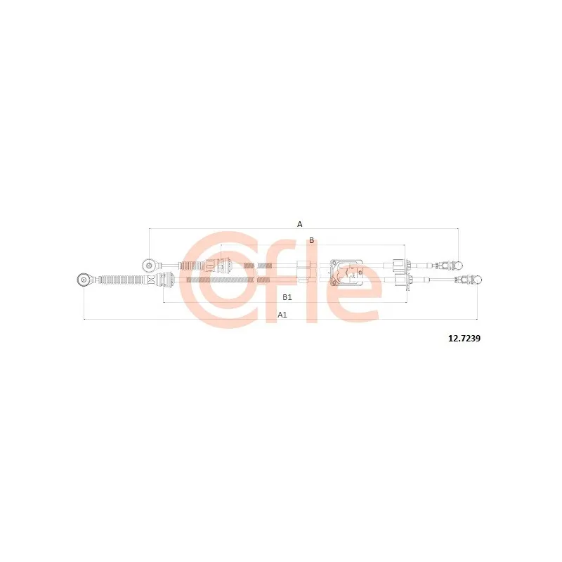 Tirette à câble, boîte de vitesse manuelle COFLE 92.12.7239
