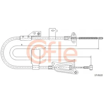 Tirette à câble, frein de stationnement COFLE