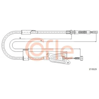Tirette à câble, frein de stationnement COFLE 92.17.0123