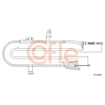 Tirette à câble, frein de stationnement COFLE 92.17.0246