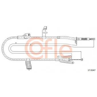 Tirette à câble, frein de stationnement COFLE 92.17.0247