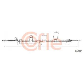 Tirette à câble, frein de stationnement COFLE 92.17.0327