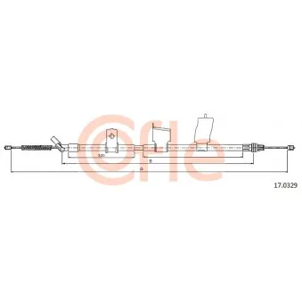 Tirette à câble, frein de stationnement COFLE 92.17.0329