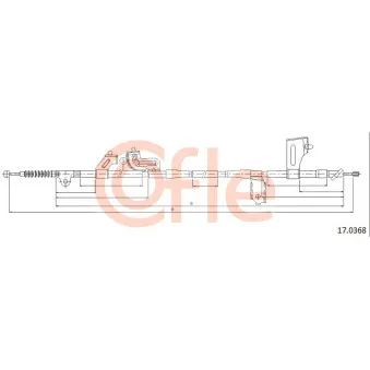 Tirette à câble, frein de stationnement COFLE 92.17.0368