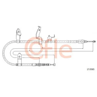 Tirette à câble, frein de stationnement COFLE 92.17.0585