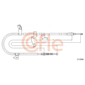 Tirette à câble, frein de stationnement COFLE 92.17.0586
