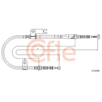 Tirette à câble, frein de stationnement COFLE 92.17.0596