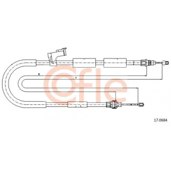 Tirette à câble, frein de stationnement COFLE 92.17.0684