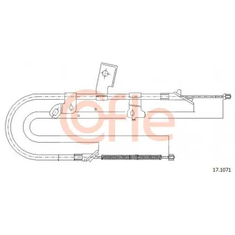 Tirette à câble, frein de stationnement COFLE 92.17.1071