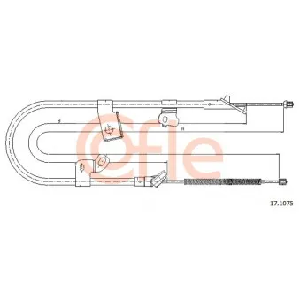 Tirette à câble, frein de stationnement COFLE 92.17.1075